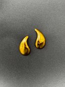 Gold Teardrop Stud Earrings