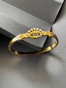 Evil Eye Gold Plated Bangle