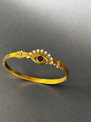 Evil Eye Gold Plated Bangle