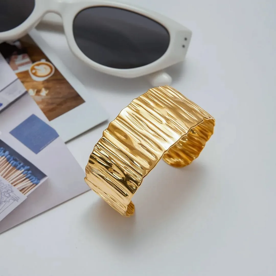 Hexagonal Gold Plated Bangle - Image 2