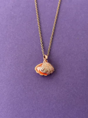 Rose Gold Pearl Shell Necklace