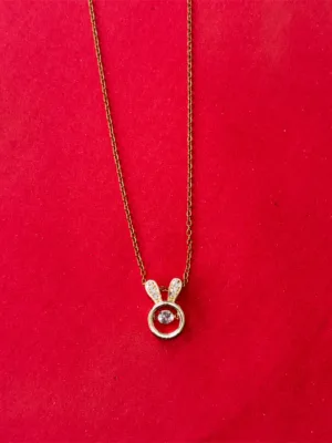 American Diamond Cute Rabbit Necklace