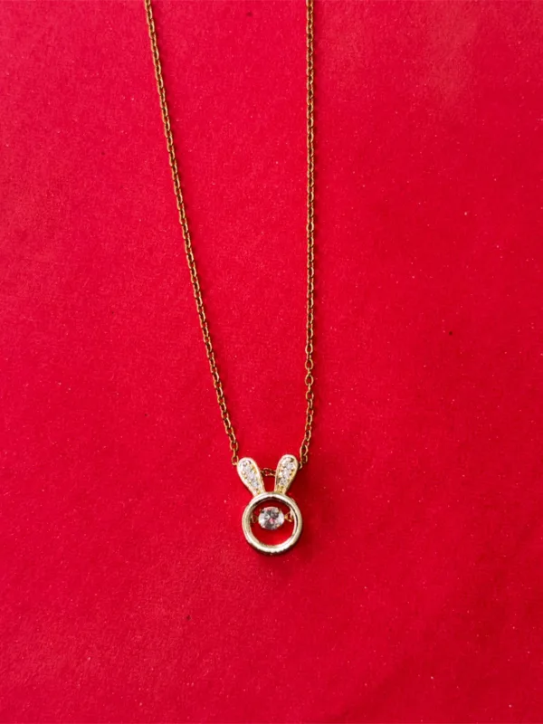 American Diamond Cute Rabbit Necklace