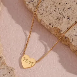11:11 Wish Heart  Necklace