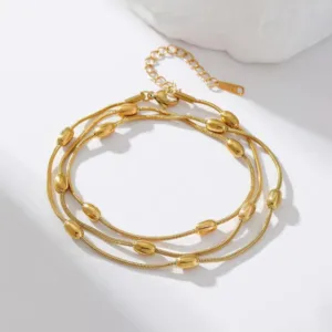 Tripal Strand Necklace Wraparound Bracelet