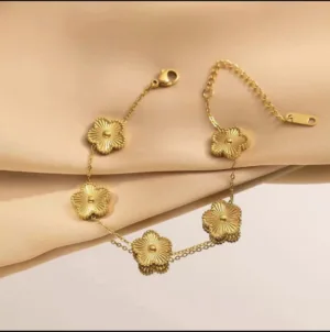 Golden Floral Bracelet